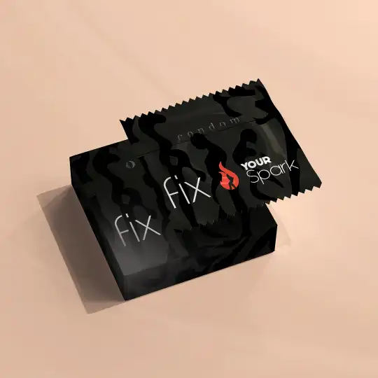Fix Your Spark condom packaging